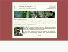 Tablet Screenshot of forestanalytics.net